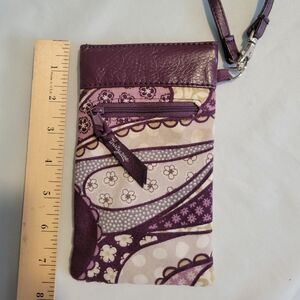 Vera Bradley Patchwork Paisley Purple Wristlet